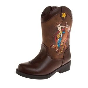 Disney Pixar Toddler Toy Story Woody Pull-on ZIp Up Cowboy Western Boot Brown 5